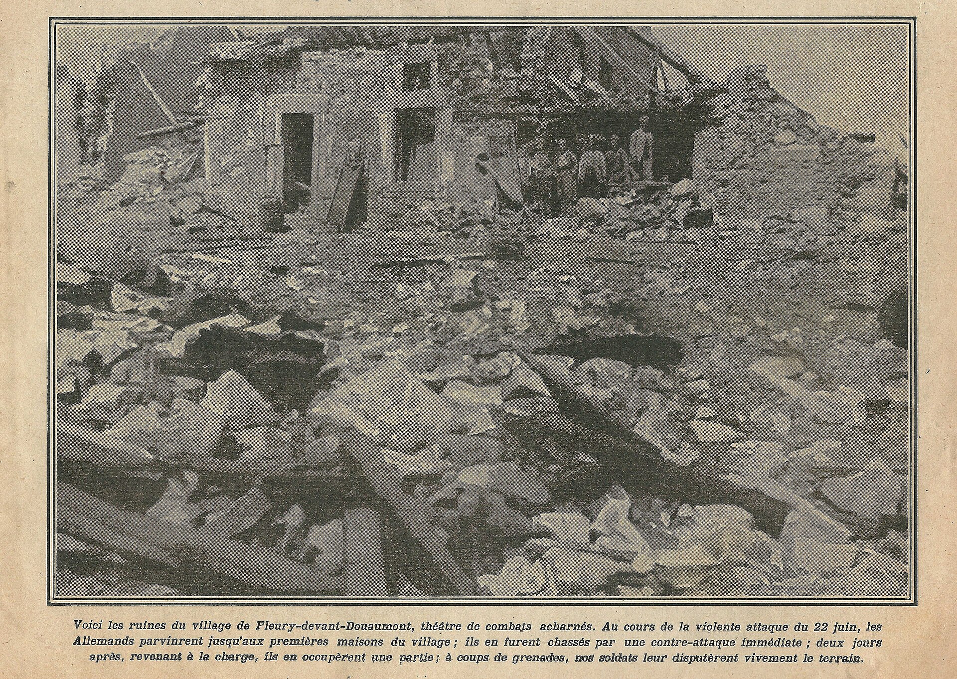Fleury-devant-Douaumont ravagé par les combats de juin 1916